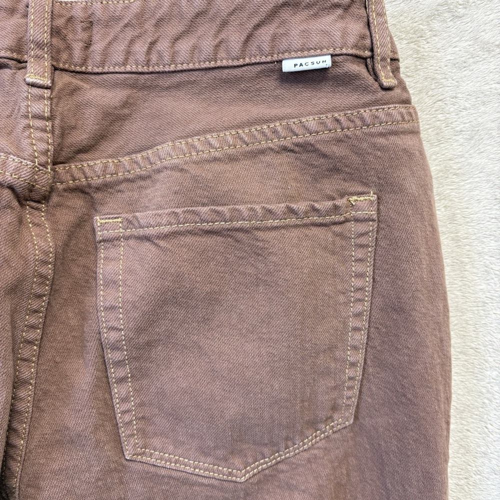 Pacsun Jeans Womens Sz 29 Mocha Brown Eco Low Rise 70's Flare - Picture 10 of 10